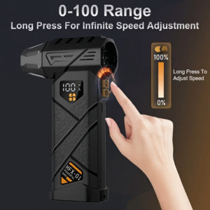 XZXY HFX- 01 150, 000RPM Powerful Portable Violent. Compressed Air Duster 390G, Turbo Jet Fan Super Power 4 Gear Adjustable [150, 000RPM Super Power Cordless Air Duster] Electric Air Duster with LED Light And LED Display Screen. Strong Airflow Brushless Motor with 2x4000mAh Rechargeable Battery Air Blower for Keyboard Electric Devices Cleaning. Snow Blower, Leaf Blower, Camping, BBQ, Outdoor, Homes, Car. Men' s Gift, Christmas gift